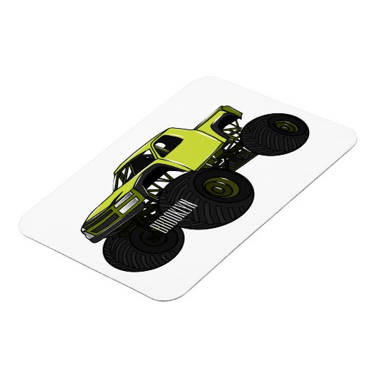 Monstervrachtwagen cartoon illustratie magneet (Linkerzijde)