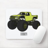 Monstervrachtwagen cartoon illustratie muismat (Met muis)