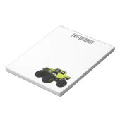 Monstervrachtwagen cartoon illustratie notitieblok (Linkerzijde)