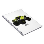 Monstervrachtwagen cartoon illustratie notitieboek (Rechterzijde)