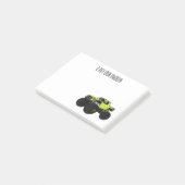 Monstervrachtwagen cartoon illustratie post-it® notes (Schuin)