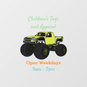 Monstervrachtwagen cartoon illustratie raamsticker (Vel)