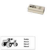 Monstervrachtwagen cartoon illustratie rubberstempel (Gestempeld)
