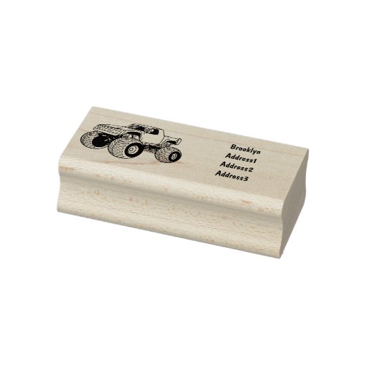Monstervrachtwagen cartoon illustratie rubberstempel (Stempel)