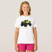 Monstervrachtwagen cartoon illustratie t-shirt (Voorkant volledig)