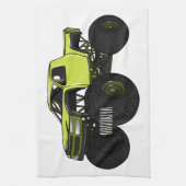 Monstervrachtwagen cartoon illustratie theedoek (Verticaal)