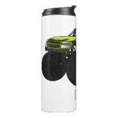 Monstervrachtwagen cartoon illustratie thermosbeker (Gedraaid links)