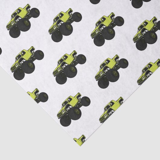 Monstervrachtwagen cartoon illustratie tissuepapier (Detail)