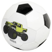 Monstervrachtwagen cartoon illustratie voetbal (Drie kwart)
