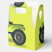 Monstervrachtwagen op kalkgroen bedankdoosjes (Geopend)