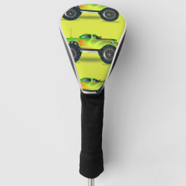Monstervrachtwagen op kalkgroen golfheadcover