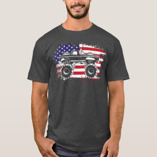 Monstervrachtwagen - Patriottische Amerikaanse vl T-shirt