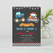 Monstervrachtwagen, uitnodiging voor gezamenlijke  (Staand voorkant)