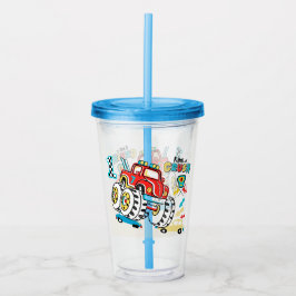Monsterwagen Acryl Drinkbeker