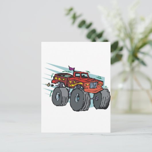 monsterwagen briefkaart (Staand voorkant)