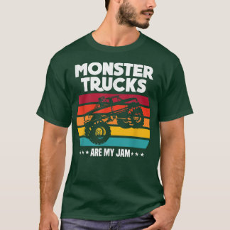  monsterwagen is mijn jam Retro Sunset Cool T-shirt