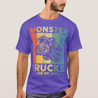  monsterwagen is mijn jam Retro Sunset Cool T-shirt