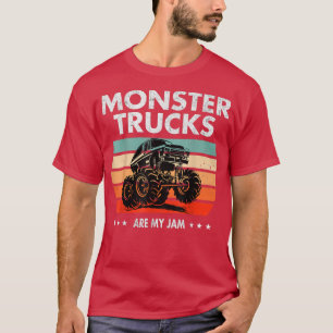 monsterwagen is mijn jam Retro Sunset Cool T-shirt