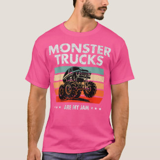 monsterwagen is mijn jam Retro Sunset Cool T-shirt