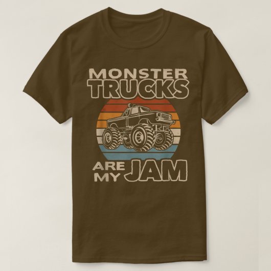 monsterwagen is mijn jam Retro Sunset Mon T-shirt (Design voorkant)