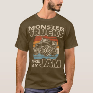monsterwagen is mijn jam Retro Sunset Mon T-shirt
