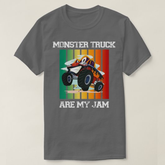  monsterwagen is mijn jamRetro racewagen T-shirt (Design voorkant)