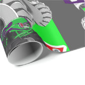 monsterwagen kinder harde kern cadeaupapier (Rol Hoek)