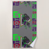 monsterwagen met een harde kern of strandlaken (Voorkant)