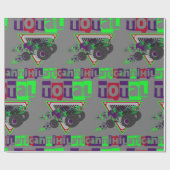 monsterwagen met harde kern cadeaupapier (Vlak)