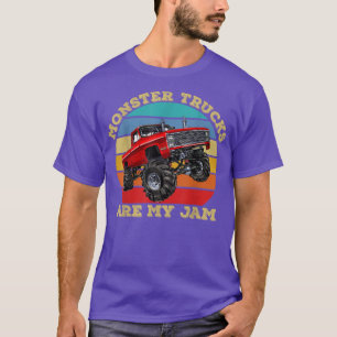 monsterwagens zijn mijn jam Retro Sunset Mannen T-shirt