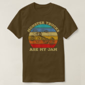  monsterwagens zijn mijn jam Retro Sunset Mannen T-shirt (Design voorkant)