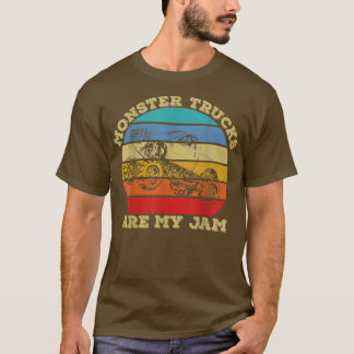  monsterwagens zijn mijn jam Retro Sunset Mannen T-shirt