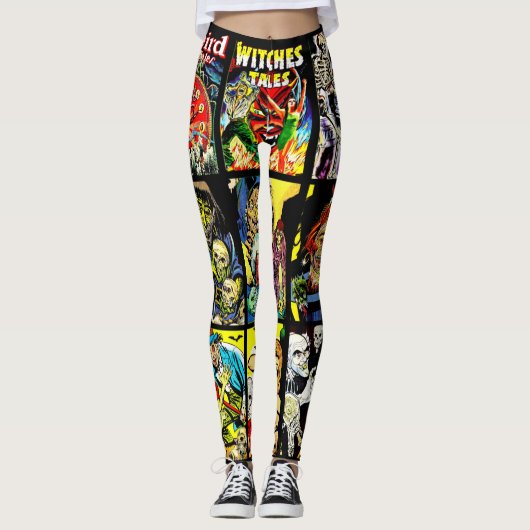 monsterwezens zombies horror art leggings (Voorkant)