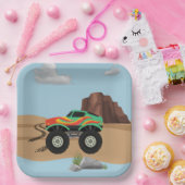 Monsterwielen oranje, geel, bord van groenboek (Feest)