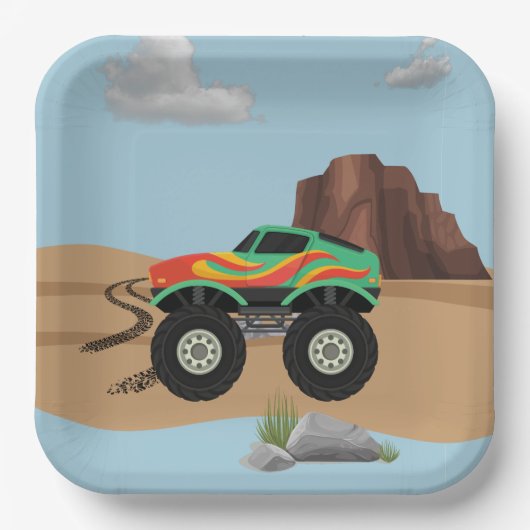 Monsterwielen oranje, geel, bord van groenboek (Voorkant)