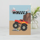 Monsterwielen oranje, geel, rood, groen kaart (Staand voorkant)