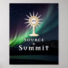Monstrance Source & Summit Aurora Borealis Poster