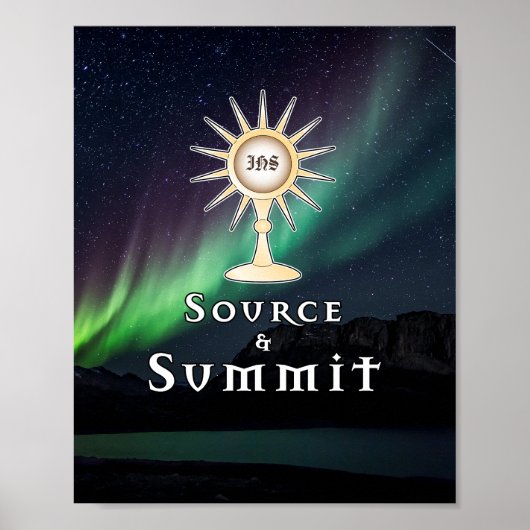 Monstrance Source & Summit Aurora Borealis Poster (Voorkant)