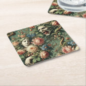 Monstres au Paradis – Gothic Victorian Kartonnen Onderzetters (Schuin)