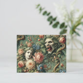Monstres au Paradis – Gotisch Victoriaans Feestdagenkaart (Staand voorkant)