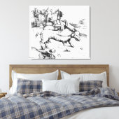 Monstro Pig Canvas Afdruk (Insitu (Slaapkamer))