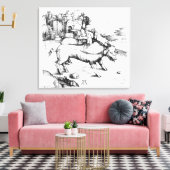Monstro Pig Canvas Afdruk (Insitu (Woonkamer))