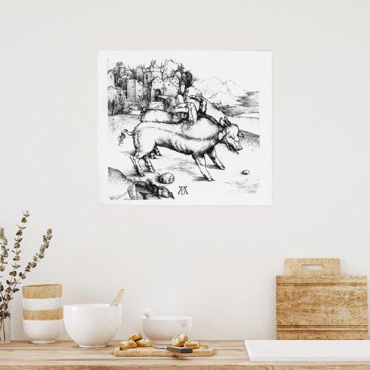 Monstro Pig Poster (Keuken)