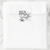 Monstro Pig Vierkante Sticker (Tas)