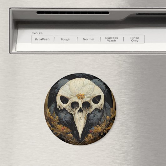 Monstro Raven Horror Gothic Gothic Magneet (Insitu (Vaatwasser))