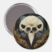 Monstro Raven Horror Gothic Gothic Magneet (Voorkant / Achterkant)