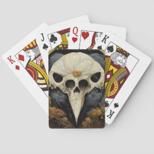 Monstro Raven Horror Gothic Gothic Pokerkaarten