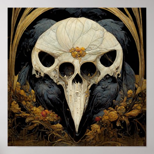 Monstro Raven Horror Gothic Gothic Poster (Voorkant)