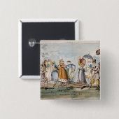 Monstrosities van 1818 vierkante button 5,1 cm (Voorkant /achterkant)