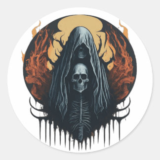 Monstrous Ghost Metal Band Mascot Sticker